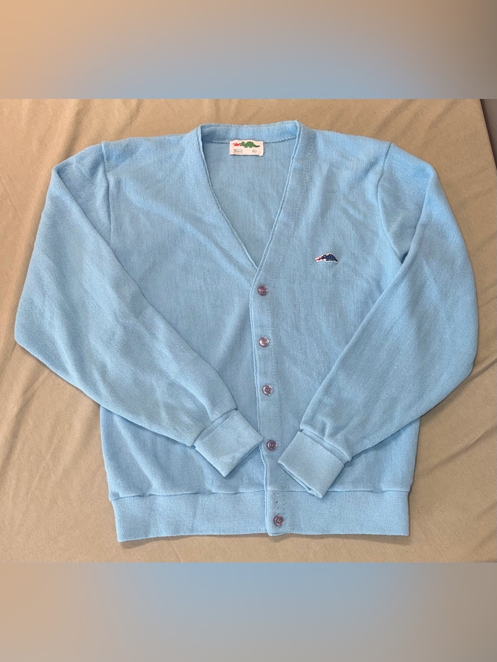Vintage SEARS Braggin’ Dragon V-Neck Cardigan Sweater XL